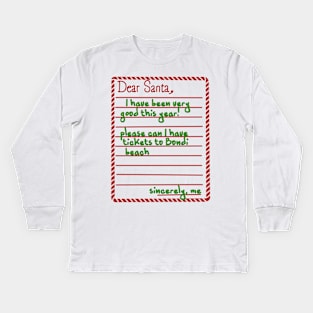 Letter to santa (bondi beach tickets) Kids Long Sleeve T-Shirt